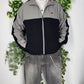 Nike rare Vintage Trackjacket Zipper Jacke grau schwarz L