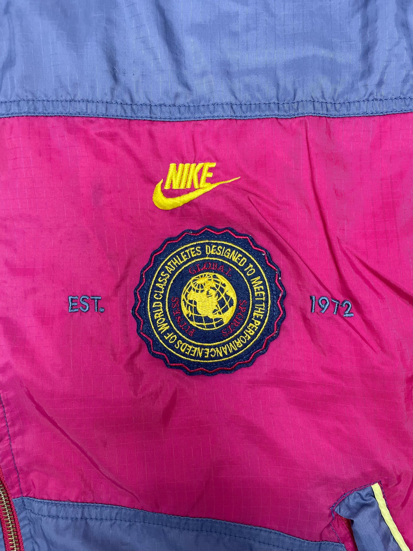 Nike vintage big Logo embroidered Spellout Trackjacket Windbreaker Jacke L