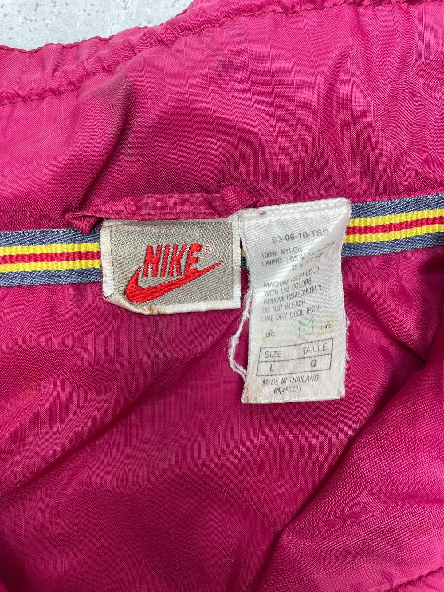 Nike vintage big Logo embroidered Spellout Trackjacket Windbreaker Jacke L