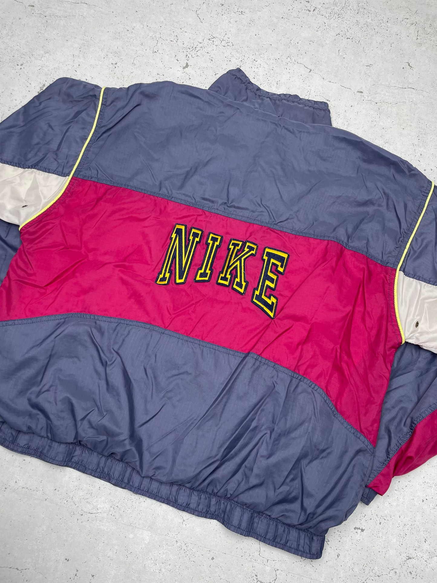 Nike vintage big Logo embroidered Spellout Trackjacket Windbreaker Jacke L