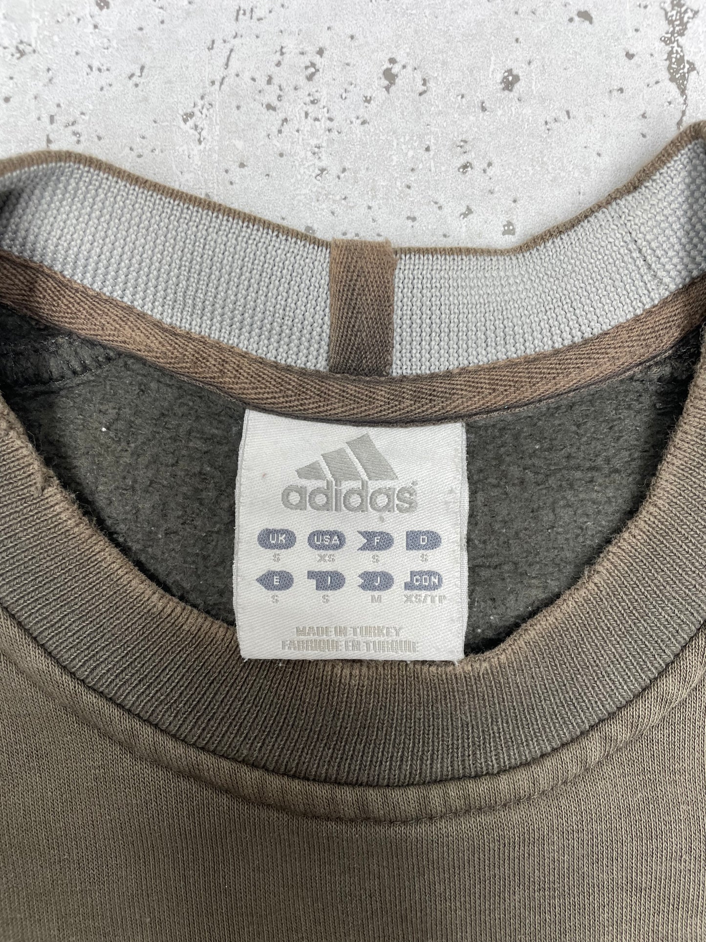 Adidas vintage big Logo embroidered Sweatshirt Sweater S