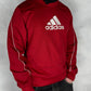 Adidas vintage big Logo Sweatshirt Crewneck rot M