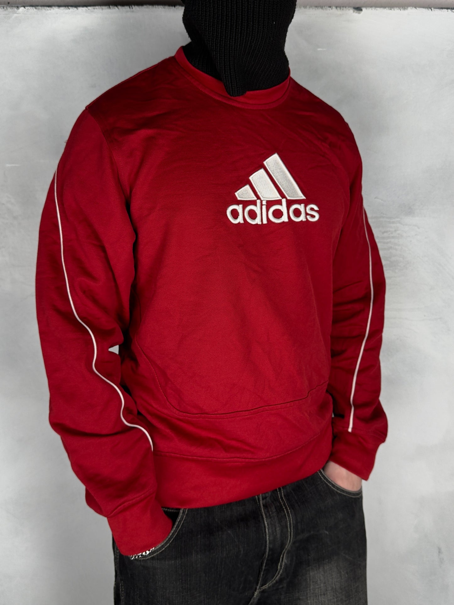Adidas vintage big Logo Sweatshirt Crewneck rot M