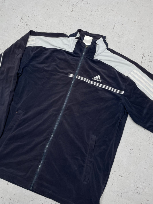 Adidas vintage Velour Samt Trackjacket Zipper Jacke L