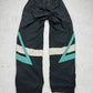 adidas Vintage Shell Pants in Schwarz mit Türkis, Größe M, Rückansicht