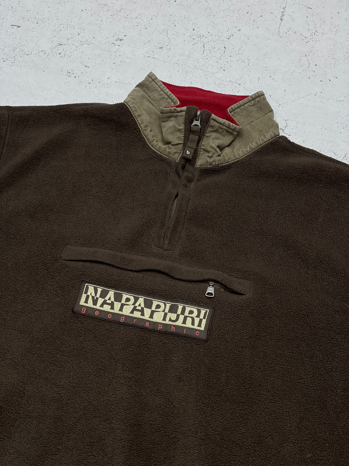 Napapijri vintage warmer Fleece Zip Sweatshirt Sweater L