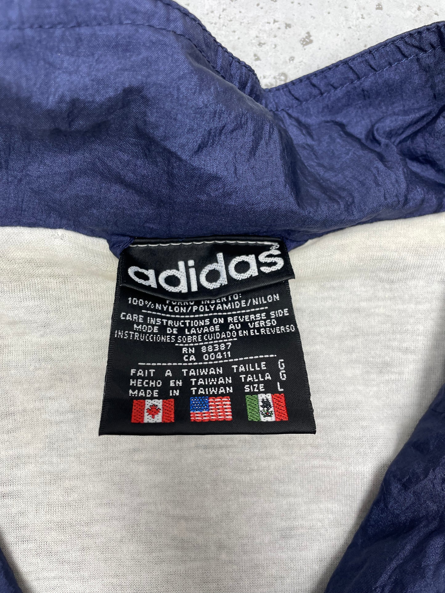 Adidas 90s vintage oversized Windbreaker Trackjacket Jacke L