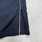 Nike Vintage Trackpants in Navy mit Creme Piping, Größe L, Detail Reißverschluss am Saum