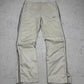 Nike Vintage Trackpants in Beige mit Navy Paspel, Größe S, Vorderansicht