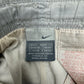 Nike Vintage Trackpants in Beige mit Navy Paspel, Größe S, Etikett