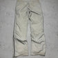 Nike Vintage Trackpants in Beige mit Navy Paspel, Größe S, Rückansicht