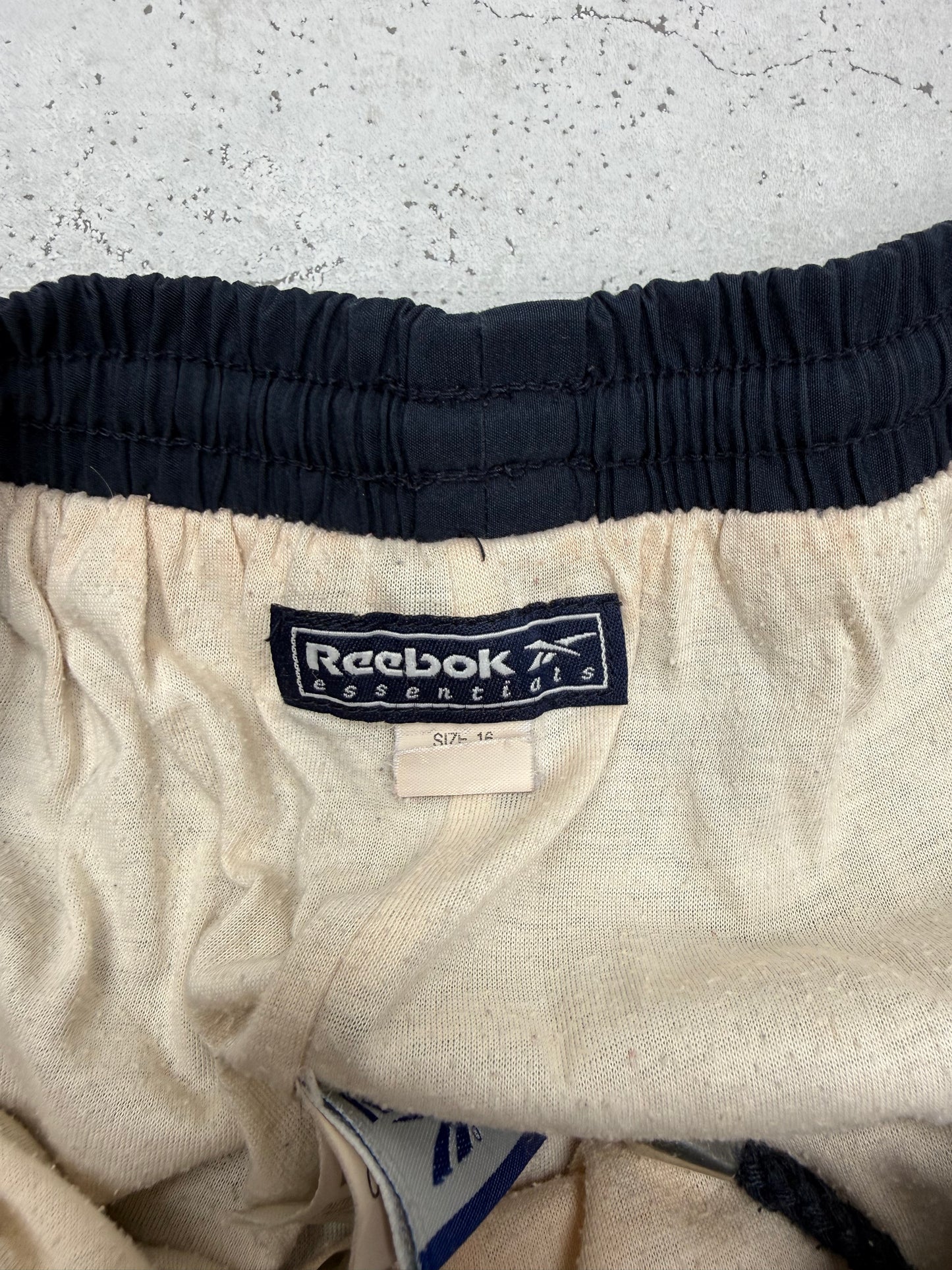 Reebok Essentials Vintage Trackpants in Dunkelblau, Größe M, Etikett