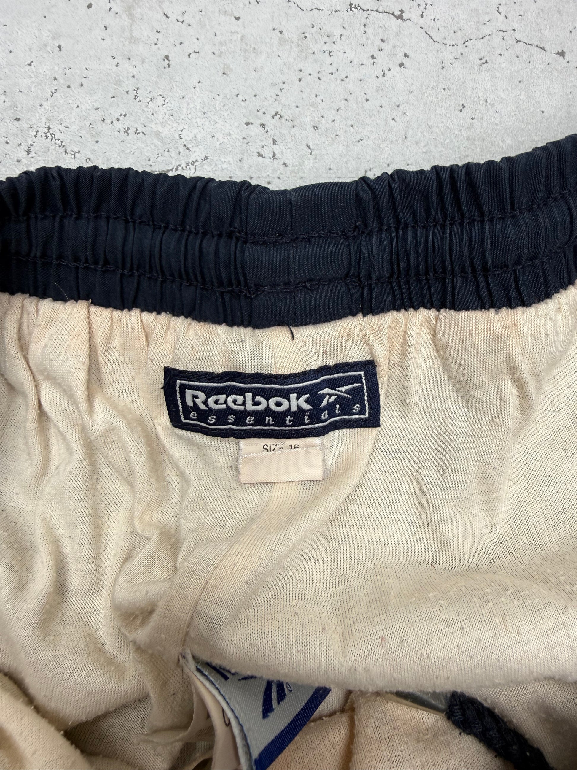 Reebok Essentials Vintage Trackpants in Dunkelblau, Größe M, Etikett