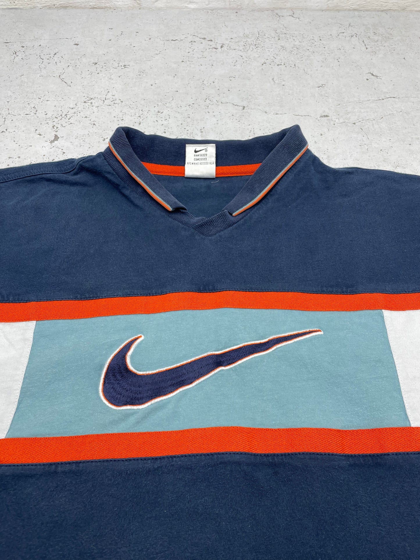 Nike vintage big swoosh logo Langarm Shirt dünner Sweater Sweatshirt L