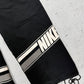 Nike Vintage Trackpants in Beige mit Logo-Streifen, Größe S, Detail Streifen und Naht