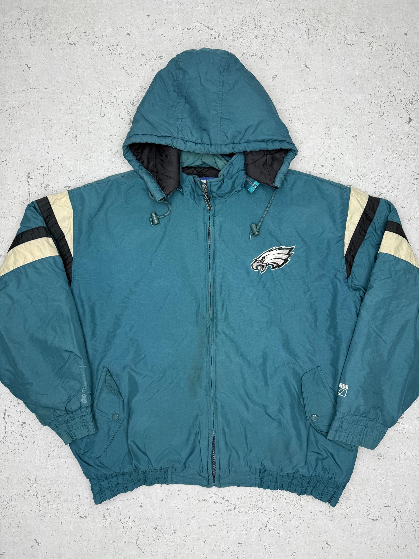 NFL Eagles 90s Vintage Jacke grün blau L - MonkeysVintage