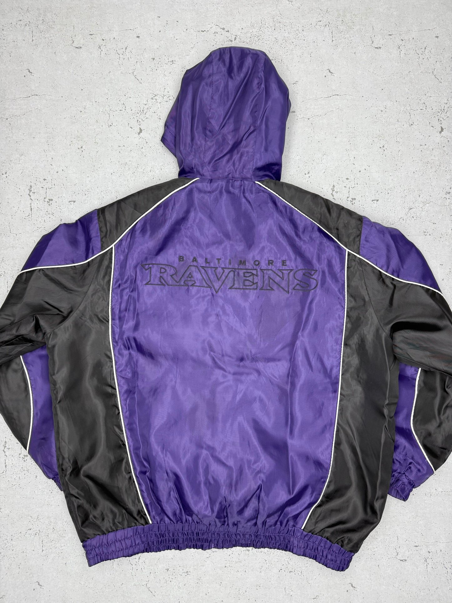 NFL Baltimore Ravens Vintage Windbreaker Jacke lila schwarz XL - MonkeysVintage
