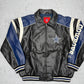 NFL Dallas Cowboys Vintage Lederjacke Collegejacke blau schwarz XL - MonkeysVintage