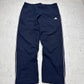 adidas Vintage Trackpants in Dunkelblau, Größe S, Vorderansicht