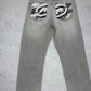 Ecko Unltd. Vintage Y2K Baggy Jeans embroidered grau W32 L34 - MonkeysVintage