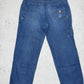 Ecko Unltd. vintage Carpenter Baggy Jeans blau W34 L34 - MonkeysVintage