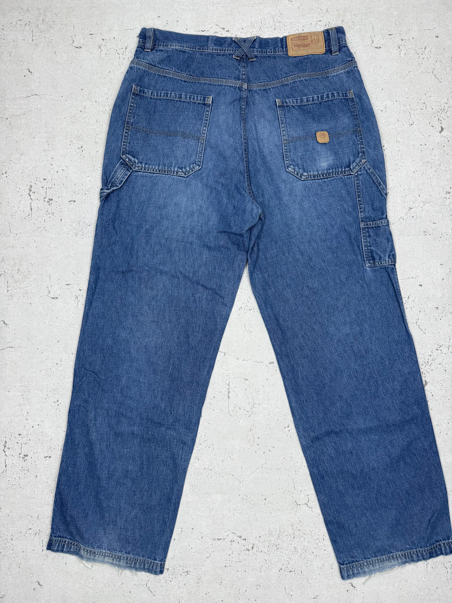 Ecko Unltd. vintage Carpenter Baggy Jeans blau W34 L34 - MonkeysVintage