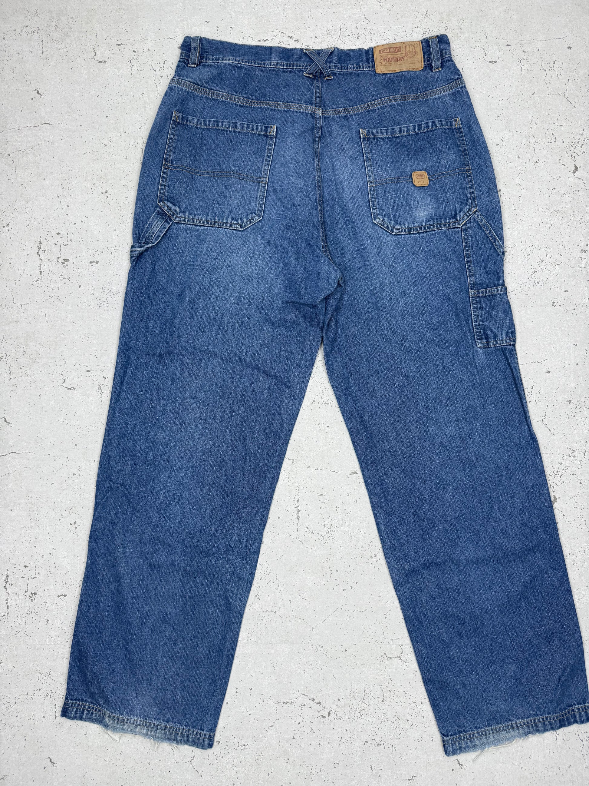 Ecko Unltd. vintage Carpenter Baggy Jeans blau W34 L34 - MonkeysVintage