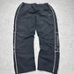 Reebok Vintage Trackpants in Anthrazit mit weißer Paspel, Größe L, Vorderansicht