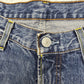 Levis 501 Vintage Jeans in Mid Blue, Detailaufnahme der originalen Knopfleiste