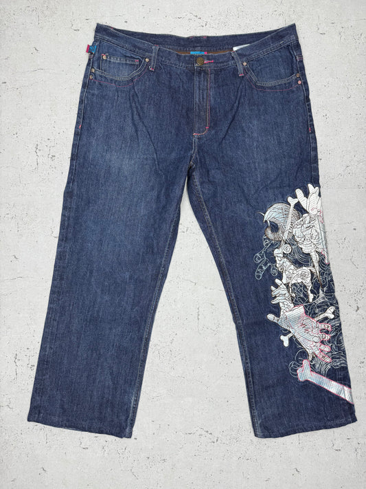 Class Player Vintage Baggy Japanese Jeans Y2K W40 L32 - MonkeysVintage
