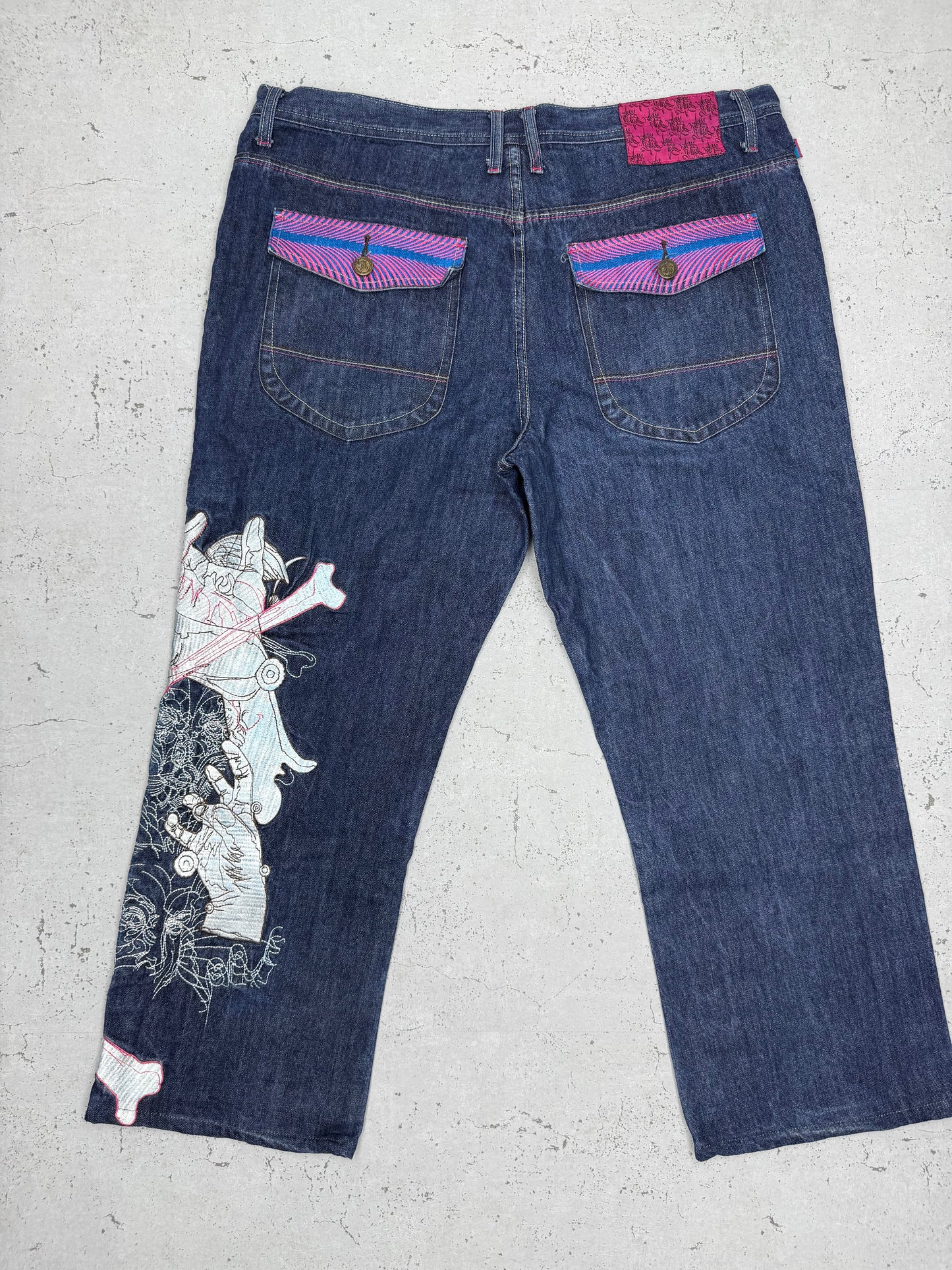 Class Player Vintage Baggy Japanese Jeans Y2K W40 L32 - MonkeysVintage