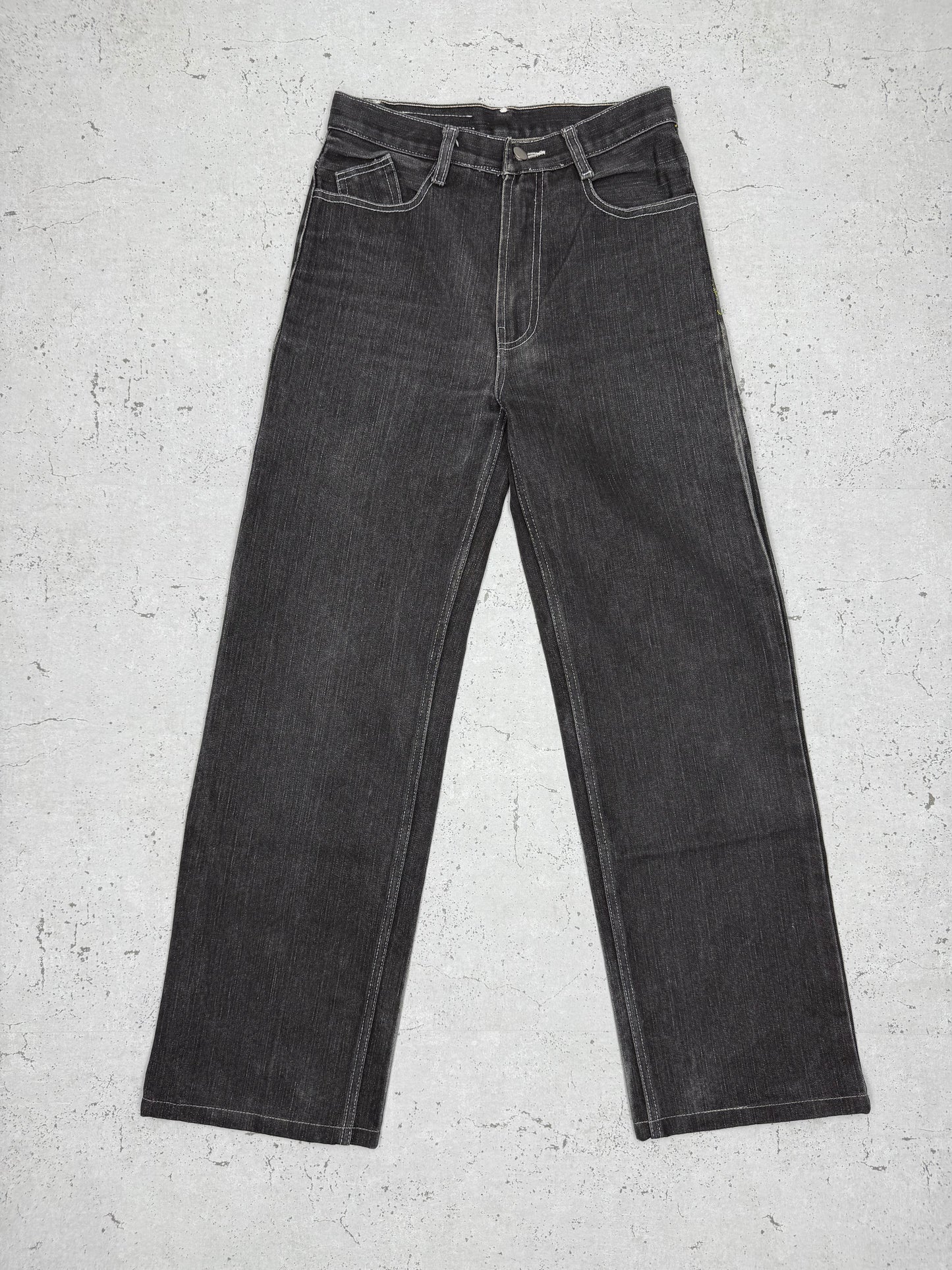 Old Culture Vintage Baggy Y2K embroidered Jeans schwarz W27 - MonkeysVintage