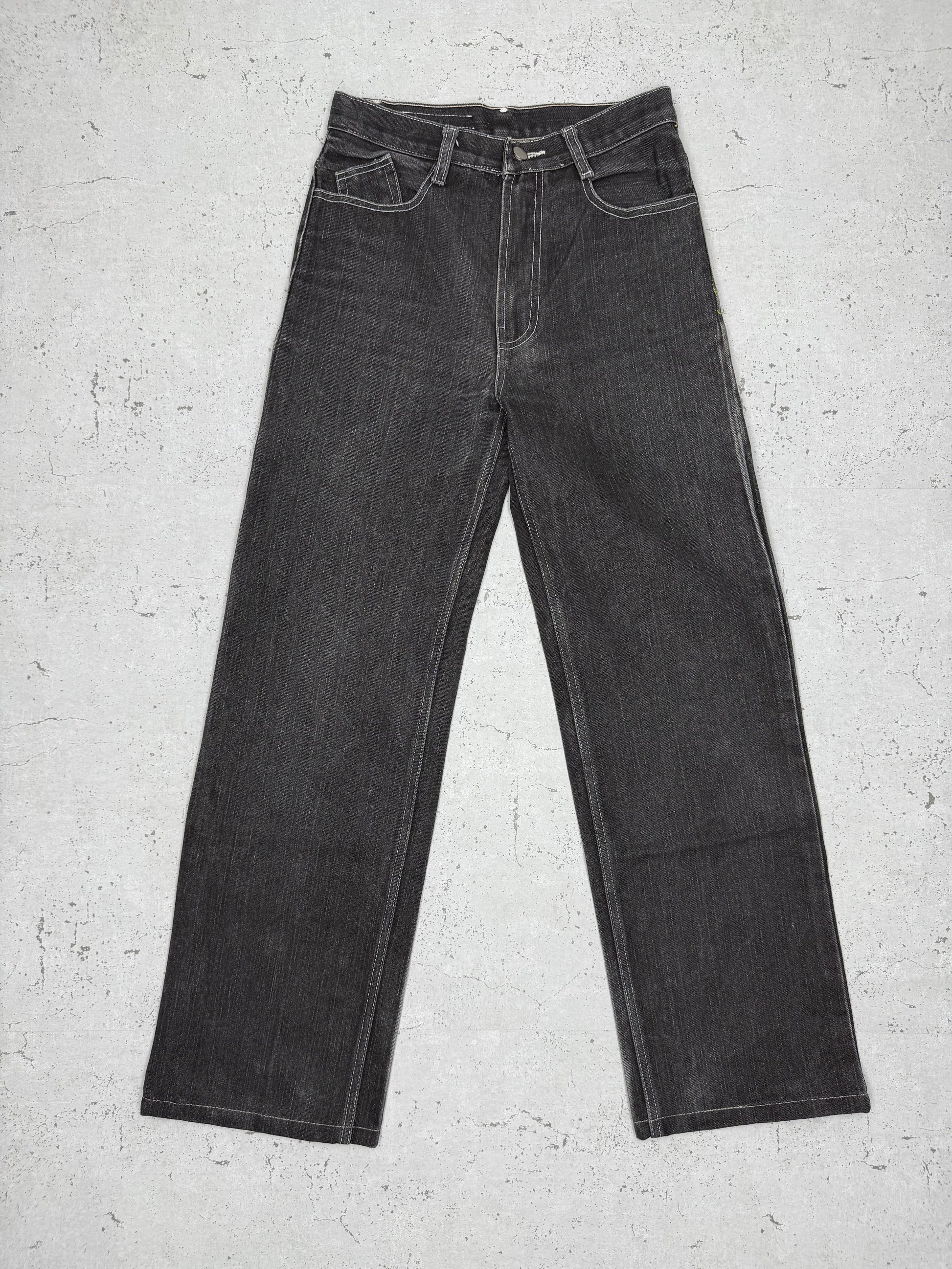 Old Culture Vintage Baggy Y2K embroidered Jeans schwarz W27 - MonkeysVintage