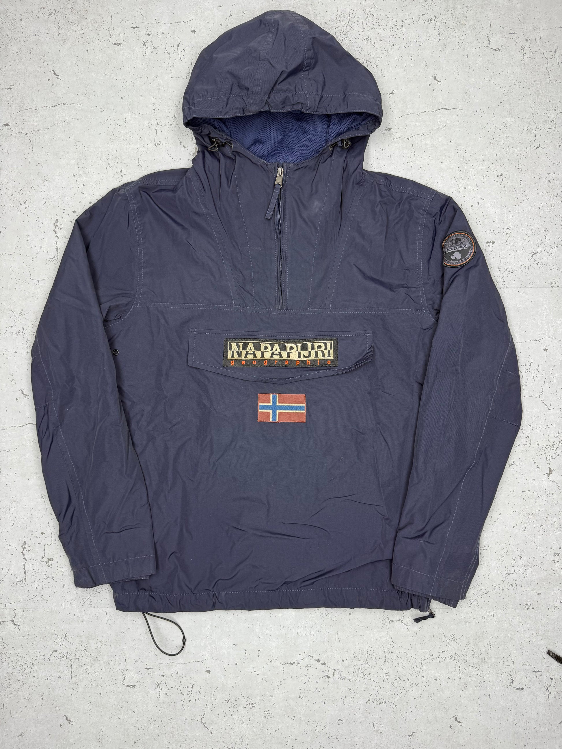 Napapijri Windbreaker Jacke blau XL - MonkeysVintage