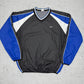 Nike Vintage Spellout Big Swoosh Sweater Windbreaker blau schwarz L - MonkeysVintage