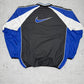 Nike Vintage Spellout Big Swoosh Sweater Windbreaker blau schwarz L - MonkeysVintage