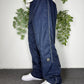 Nike Trackpants – Y2K Vintage Cargo Trainingshose Navy Oranger Swoosh – Gr. L