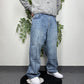Eight 732 Vintage Y2K Baggy embroidered Jeans blau W44 L34 - MonkeysVintage