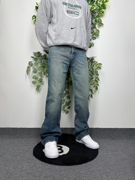 G-SuS sindustries Vintage Y2K low waist Vintage embroidered flared Jeans W31 L34 - MonkeysVintage