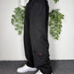 Reebok Trackpants – Y2K Vintage Outdoorhose Schwarz Zip Pocket – Gr. XL