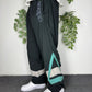 adidas Trackpants – 90s Vintage Shell Pants Schwarz Türkis Colourblock – Gr. M