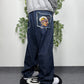 Red Monkey Vintage Baggy Y2K embroidered Jeans blau W40 - MonkeysVintage