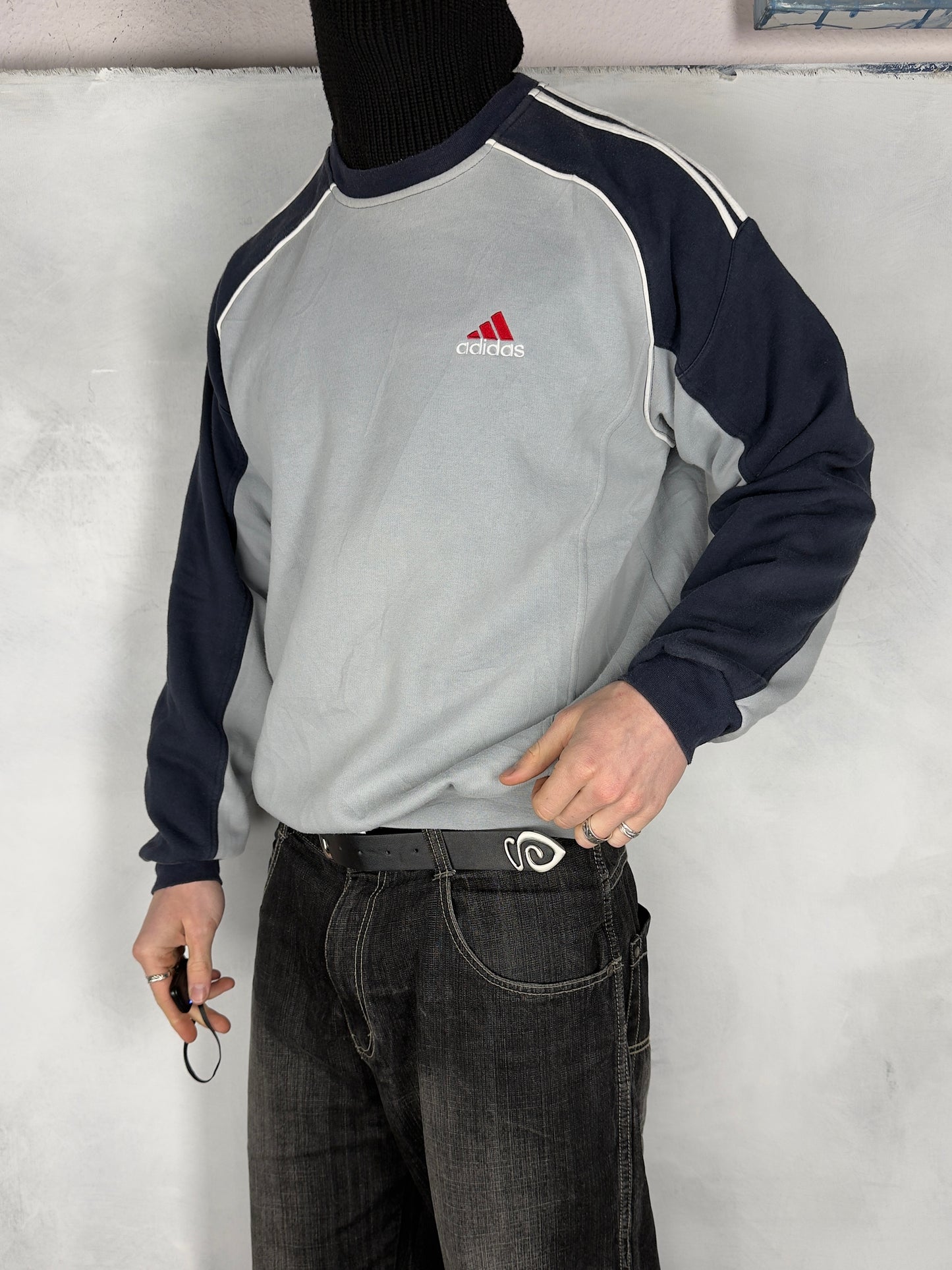 Adidas vintage Sweatshirt Crewneck blau M