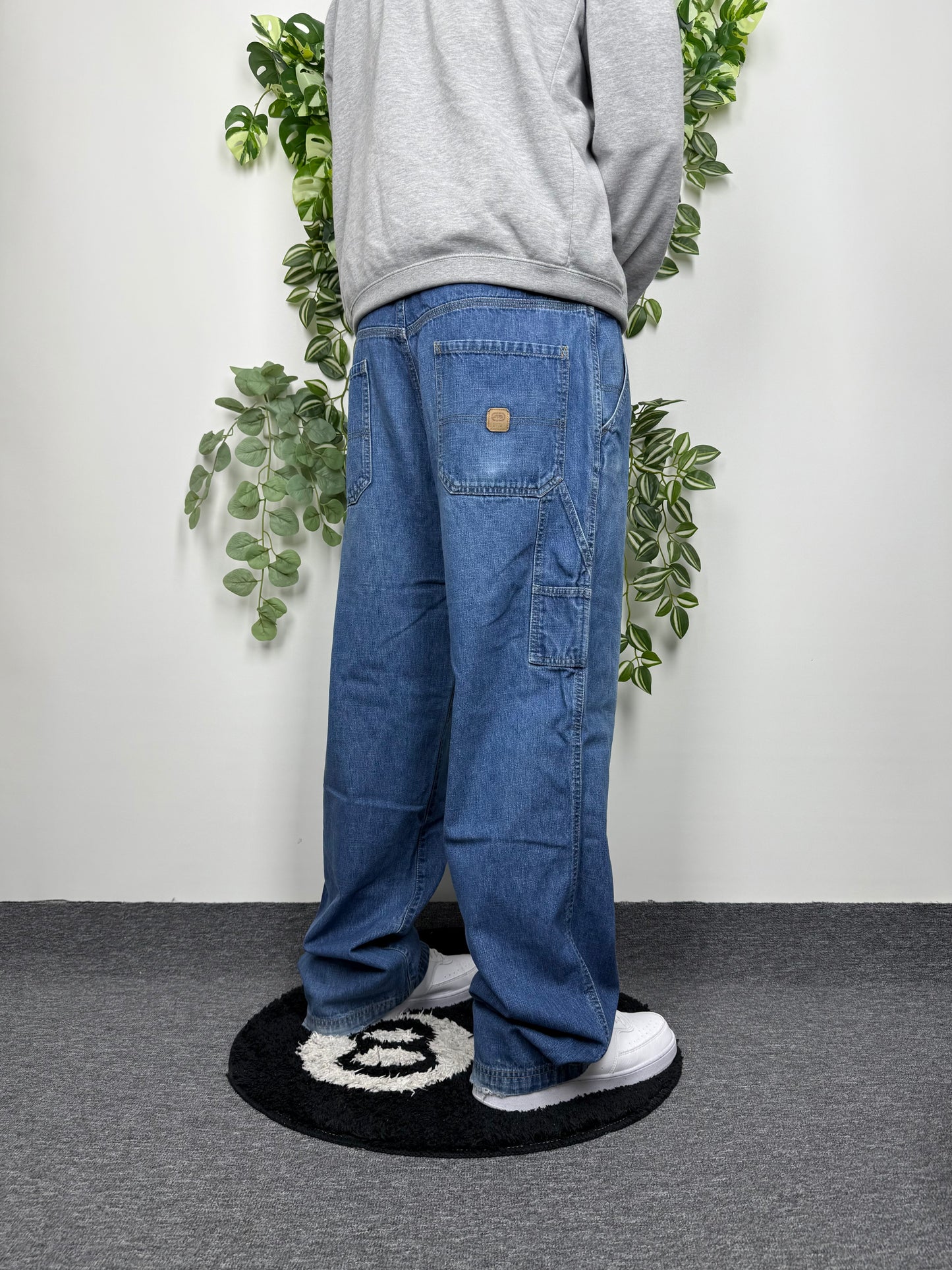 Ecko Unltd. vintage Carpenter Baggy Jeans blau W34 L34 - MonkeysVintage
