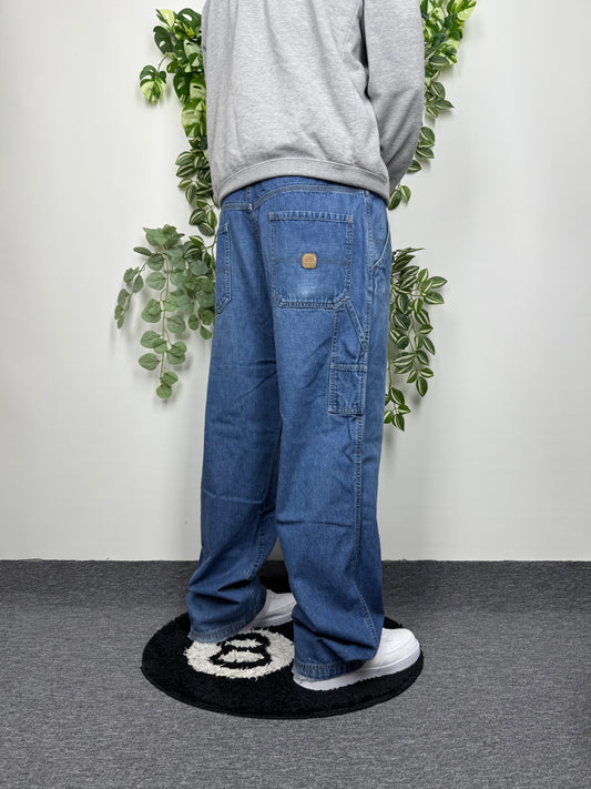Ecko Unltd. vintage Carpenter Baggy Jeans blau W34 L34 - MonkeysVintage