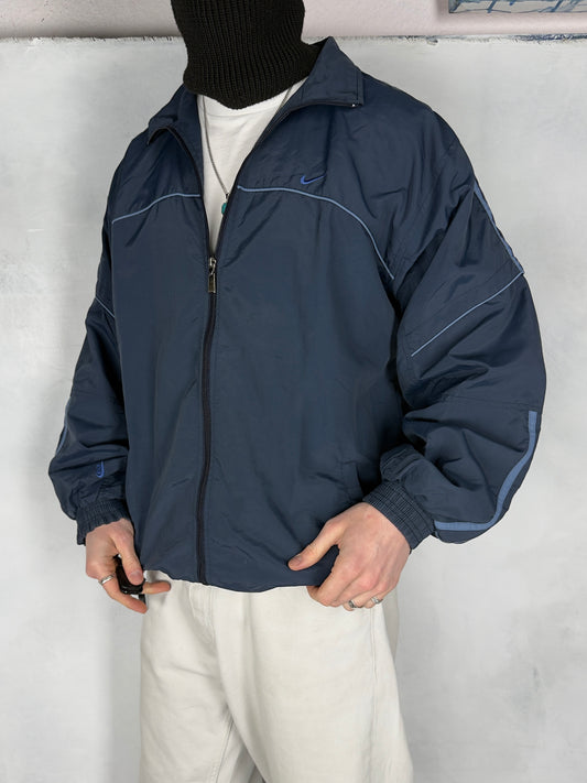 Nike vintage Windbreaker Jacke blau XL