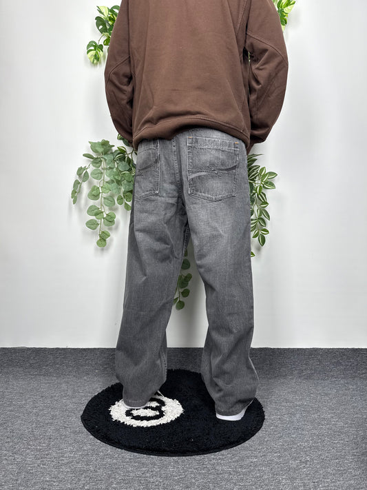 SecondSkin Y2K Vintage Baggy embroidered Jeans W34 L32 - MonkeysVintage
