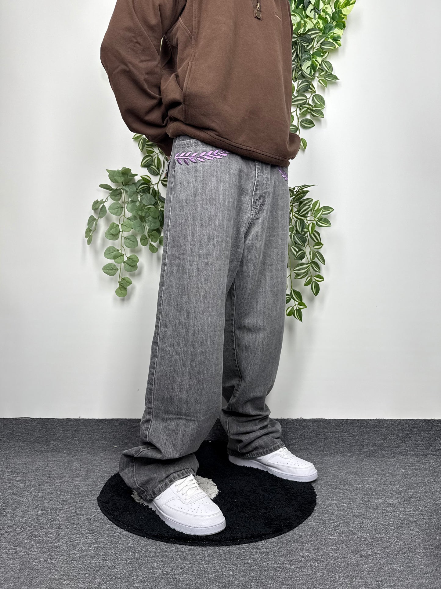 Old Skool Y2K Vintage Baggy Jeans grau W38 L34 - MonkeysVintage