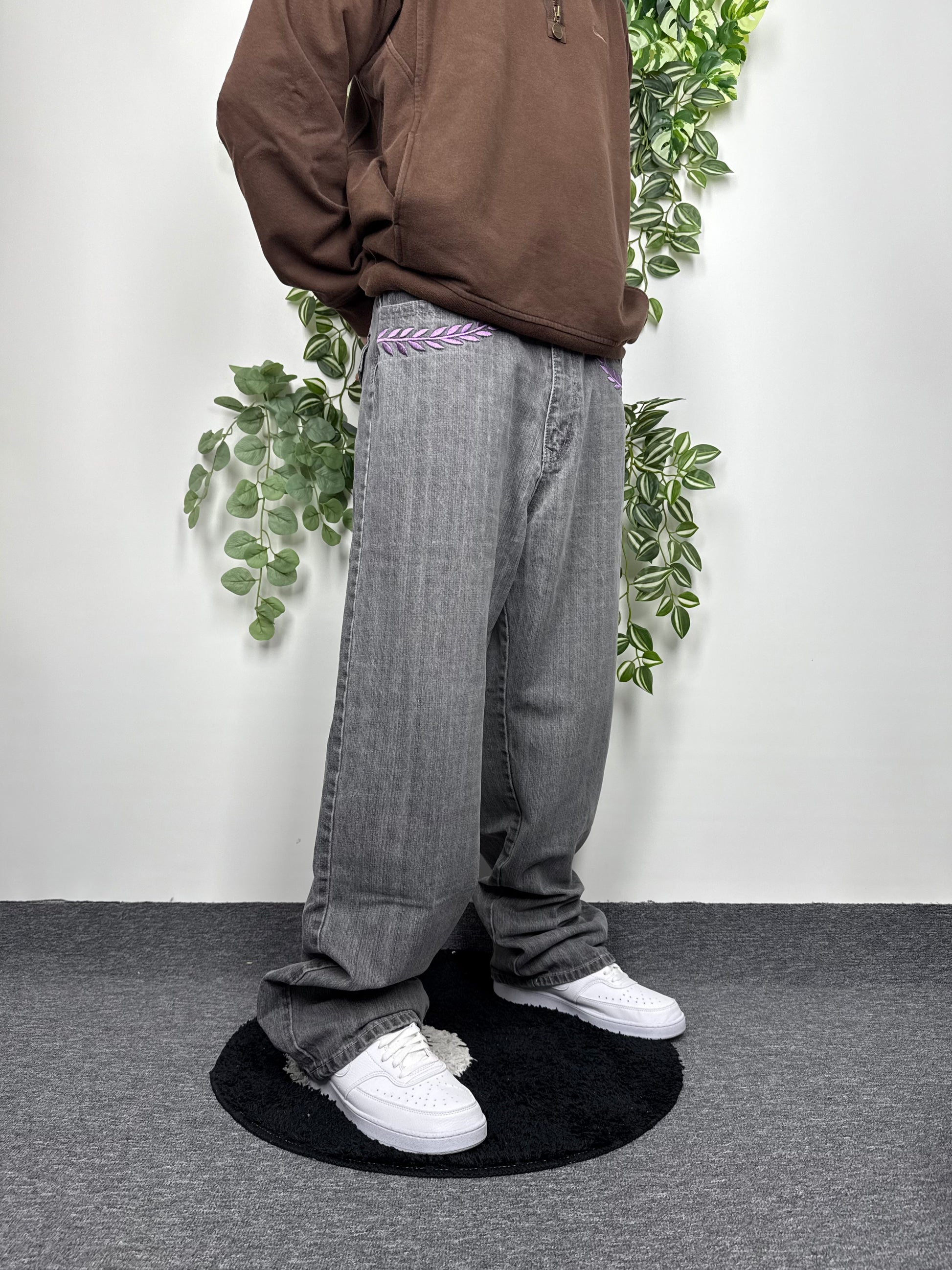 Old Skool Y2K Vintage Baggy Jeans grau W38 L34 - MonkeysVintage