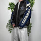 NFL Dallas Cowboys Vintage Lederjacke Collegejacke blau schwarz XL - MonkeysVintage